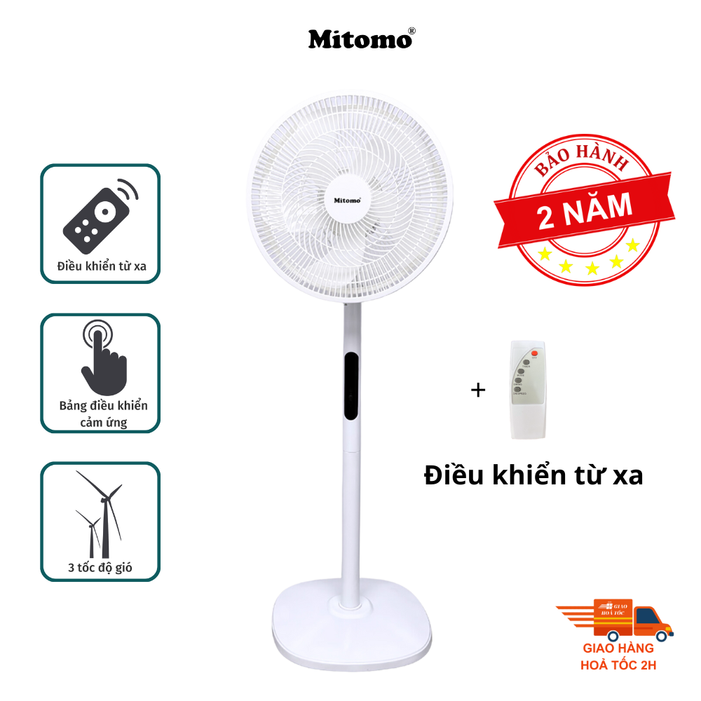 Quạt đứng Mitomo FCE-60AE có điều khiển từ xa, hẹn giờ