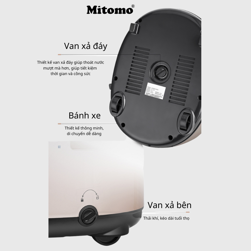 Bàn ủi hơi nước đứng Mitomo GC-559 Màu Hồng Nhạt