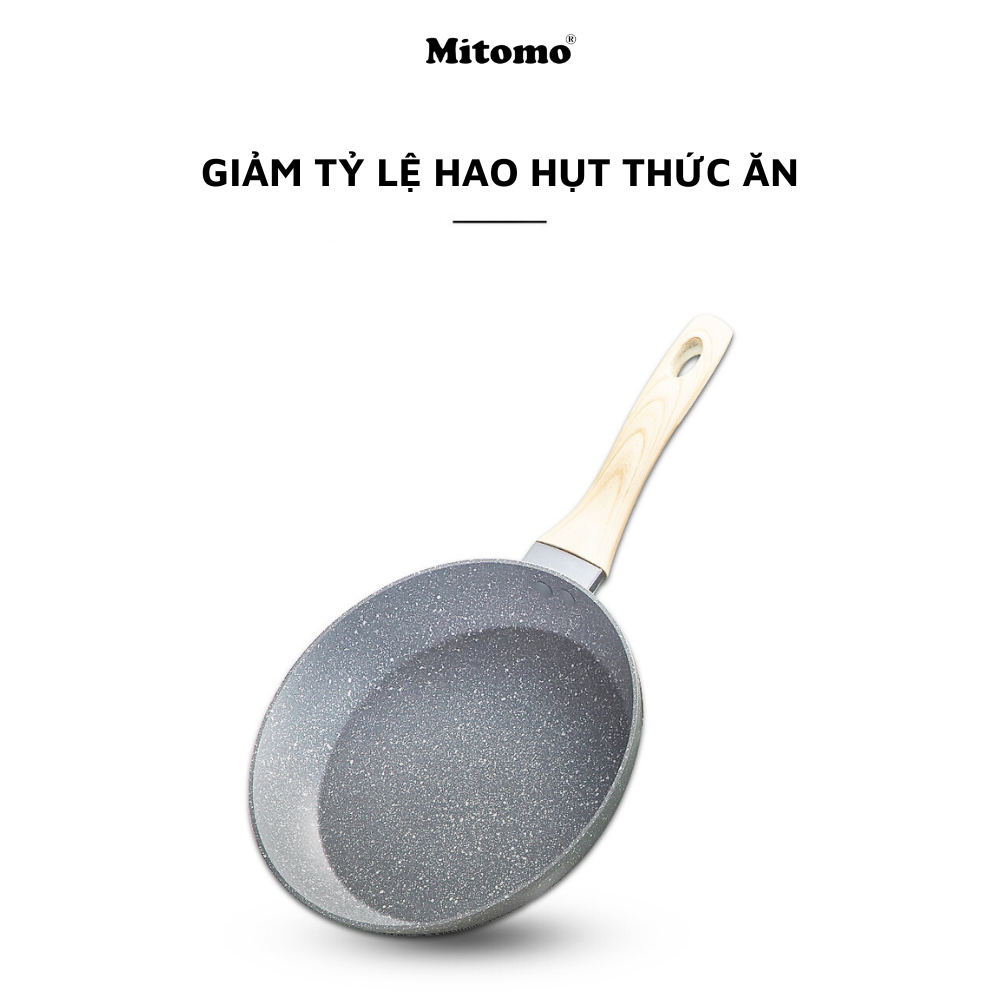 Bộ nồi chảo chống dính vân đá 6 món cao cấp Mitomo Queen Time