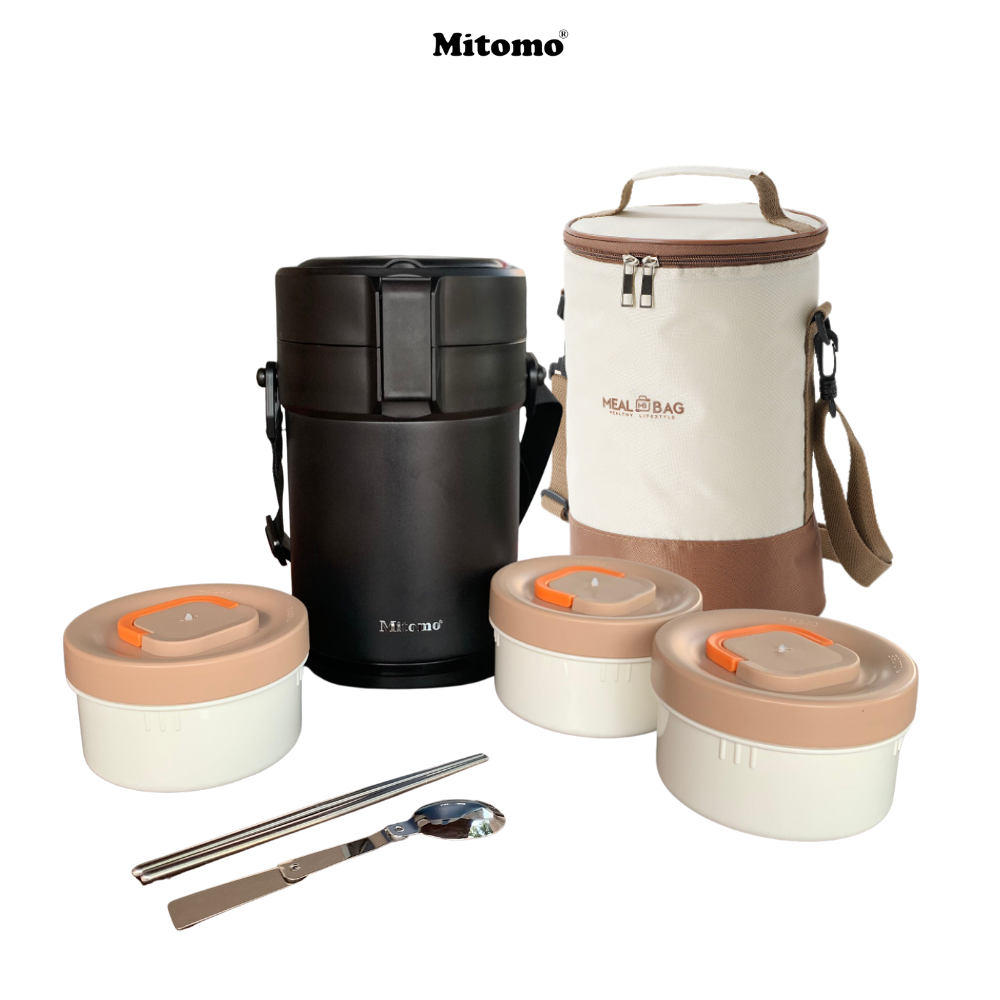 Hộp cơm giữ nhiệt Mitomo LCH-7086 Màu Xanh