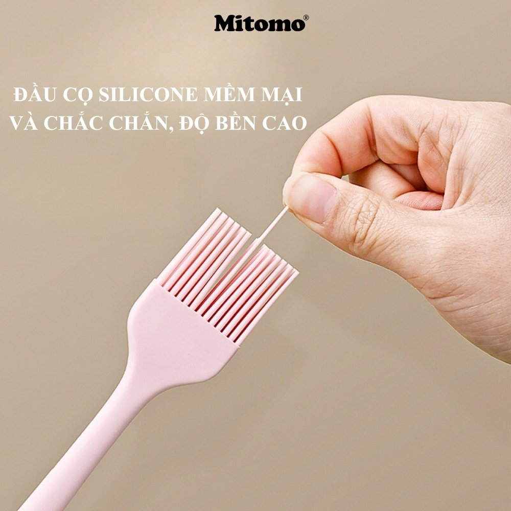 Bộ Dụng Cụ Nấu Ăn Silicone Cán Gỗ Tự Nhiên 12 Món Mitomo - An Toàn, Chịu Nhiệt Cao