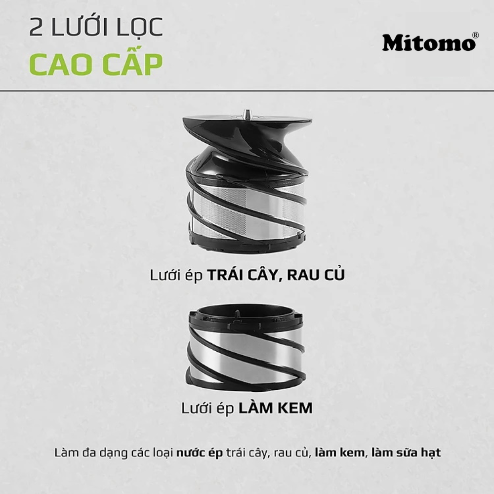 Máy Ép Trái Cây Chậm Mitomo EC-55 Màu Đen