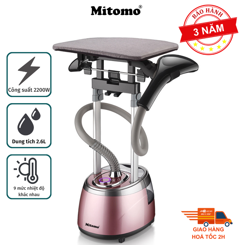 Bàn ủi hơi nước đứng Mitomo GC-559 Màu Hồng Nhạt