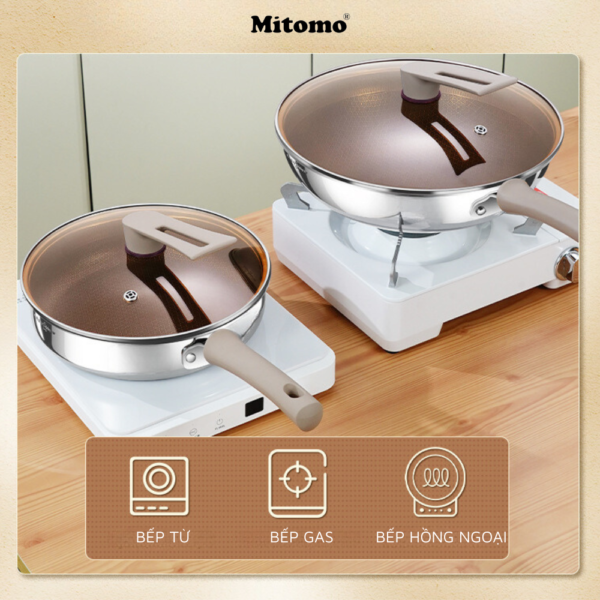 Chảo chống dính tổ ong cao cấp Mitomo ULTRA GB48069
