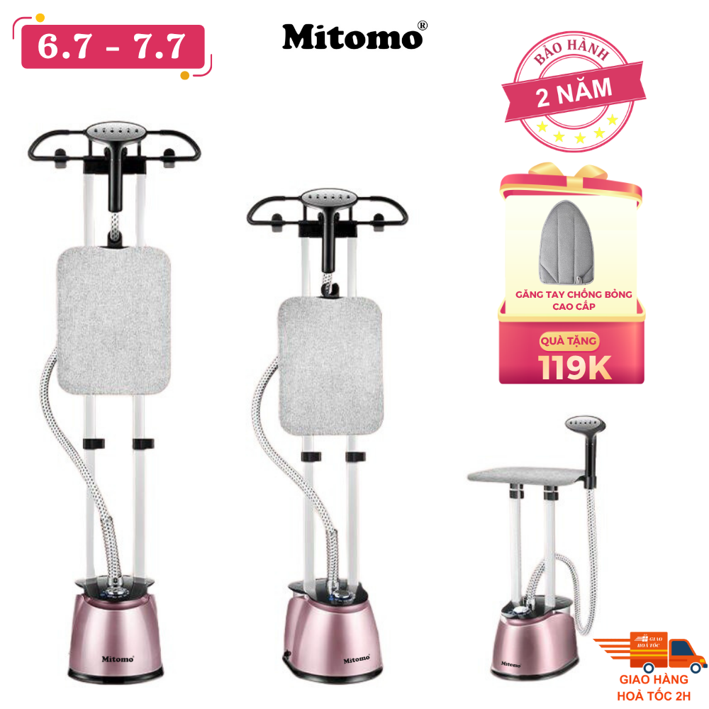 Bàn là hơi nước đứng cao cấp Mitomo GC-899 Max Màu Hồng