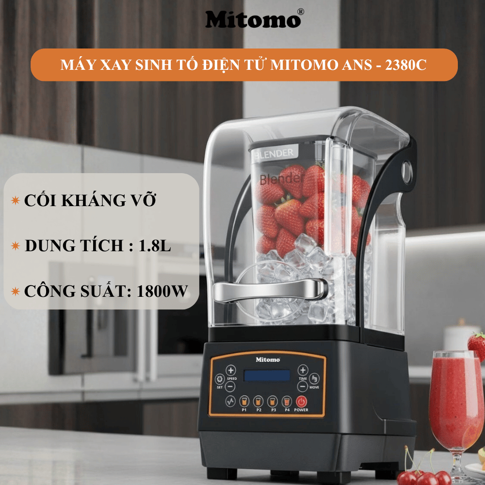 Máy Xay Sinh Tố Điện Tử Cao Cấp Mitomo ANS-2380C