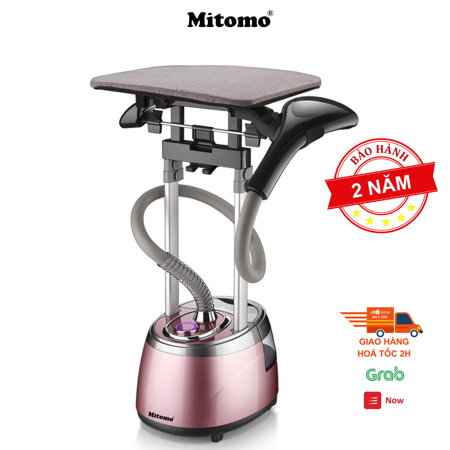 Bàn ủi hơi nước đứng Mitomo GC-559 Màu Hồng Nhạt