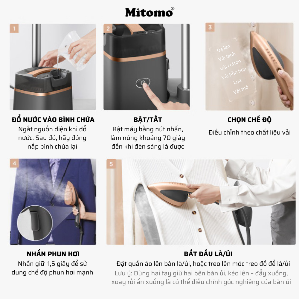 Bàn là hơi nước áp suất cao Mitomo GC-2500 Ultra Steam