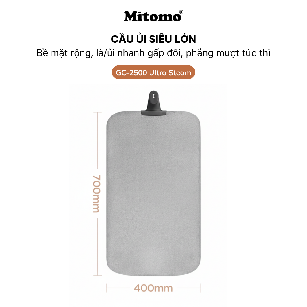 Bàn là hơi nước áp suất cao Mitomo GC-2500 Ultra Steam