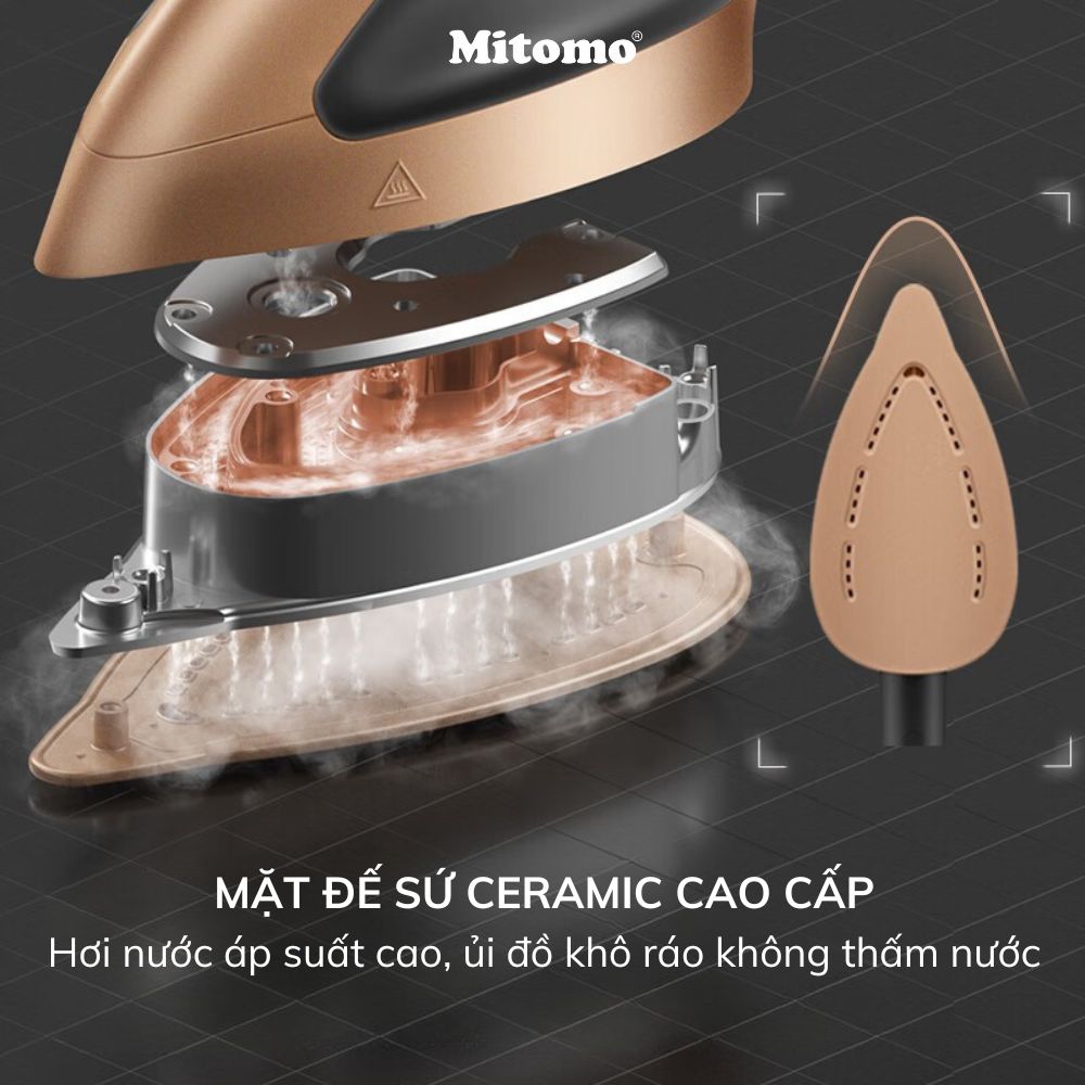 Bàn là hơi nước áp suất cao Mitomo GC-2500 Ultra Steam