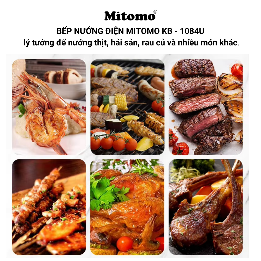 Bếp Nướng Điện Không Khói 2 Tầng Mitomo KB-1084U