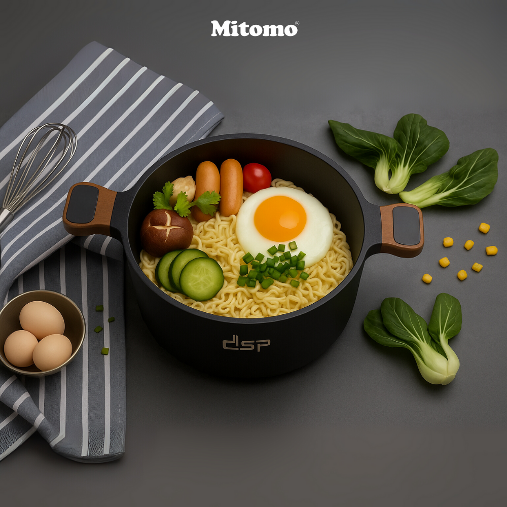 Bộ nồi đá gốm cao cấp Mitomo DSP CA009-S03-Black