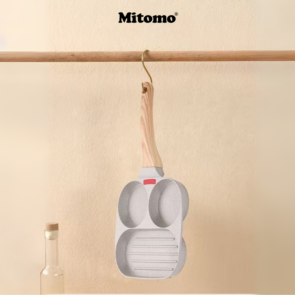 Chảo 3 ngăn chống dính Mitomo - Hàng cao cấp