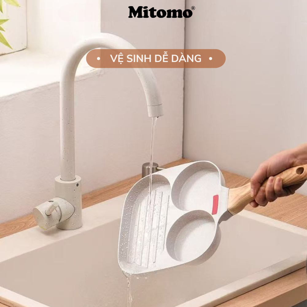 Chảo 3 ngăn chống dính Mitomo - Hàng cao cấp