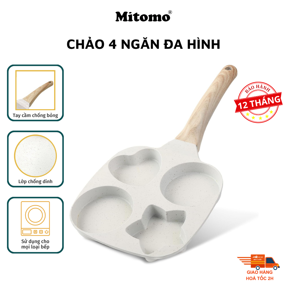 Chảo chống dính 4 ngăn đa hình Mitomo