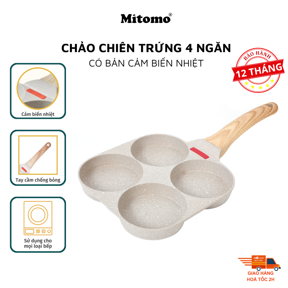 Chảo 3 ngăn chống dính Mitomo - Hàng cao cấp