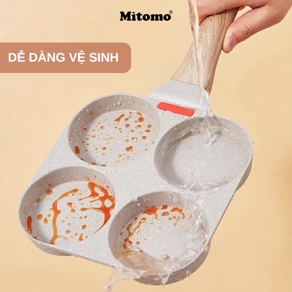 Chảo 3 ngăn chống dính Mitomo - Hàng cao cấp