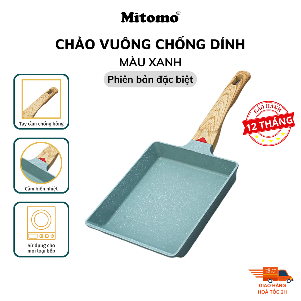 Chảo vuông chiên trứng cuộn Mitomo - Chống dính tuyệt đối