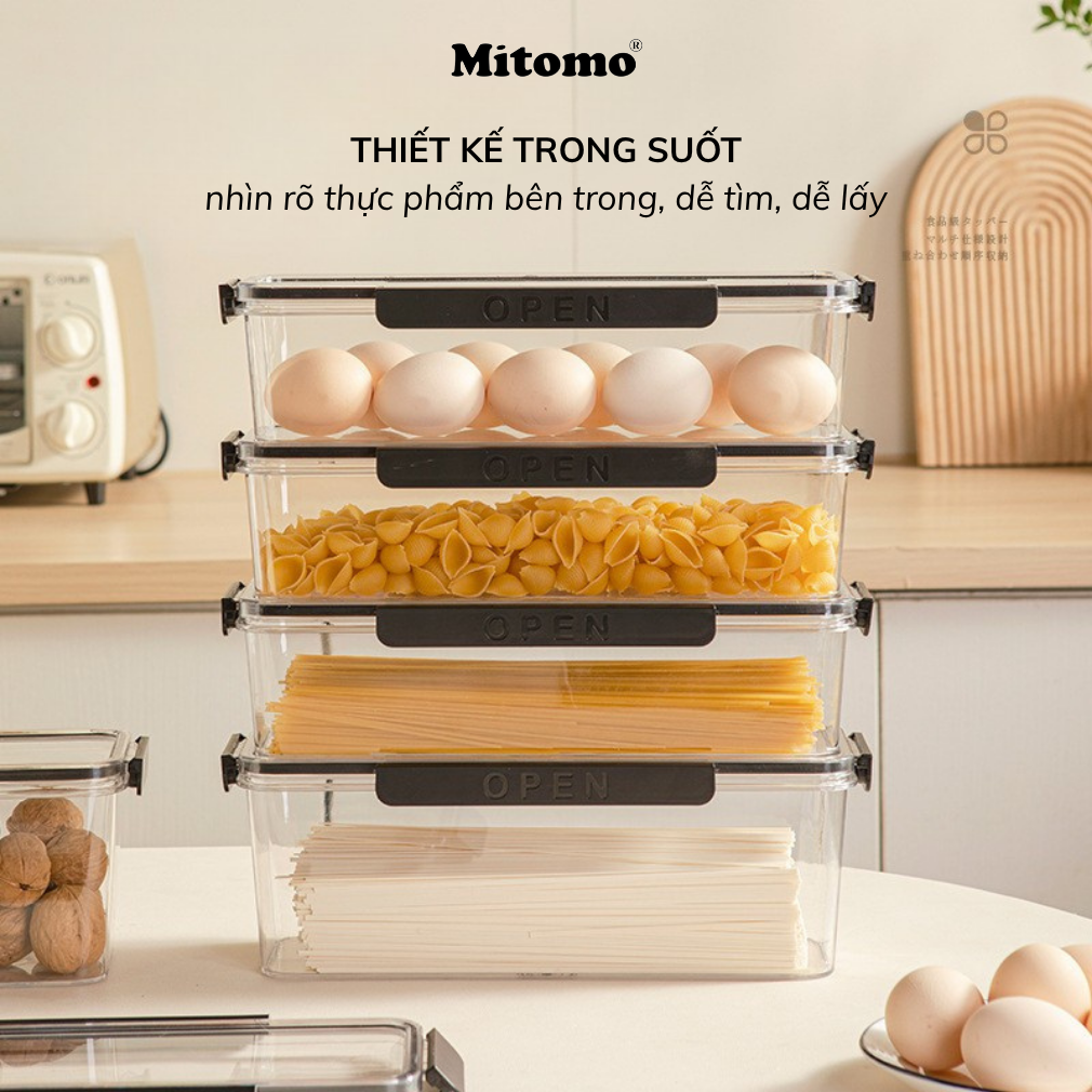 Hộp Bảo Quản Thực Phẩm Tách Nước Thông Minh Mitomo – Giữ Tươi Lâu, An Toàn