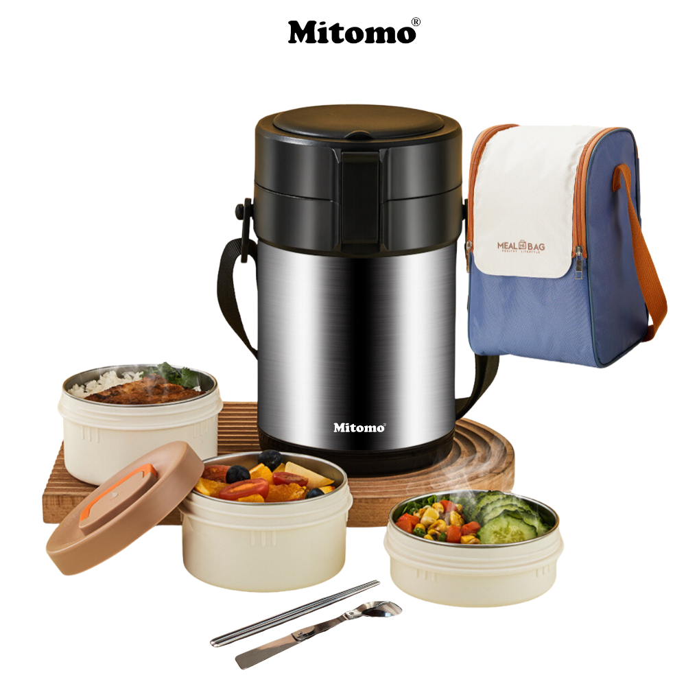 Hộp cơm giữ nhiệt Mitomo LCH-7086 Màu Bạc