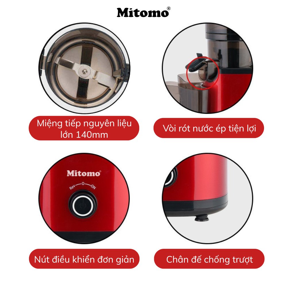 Máy ép trái cây chậm công nghiệp cao cấp Mitomo KJ-3081Max