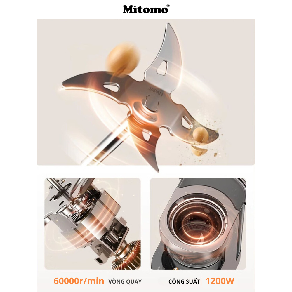 Máy làm sữa hạt tự động cao cấp Mitomo MSH-986MAX