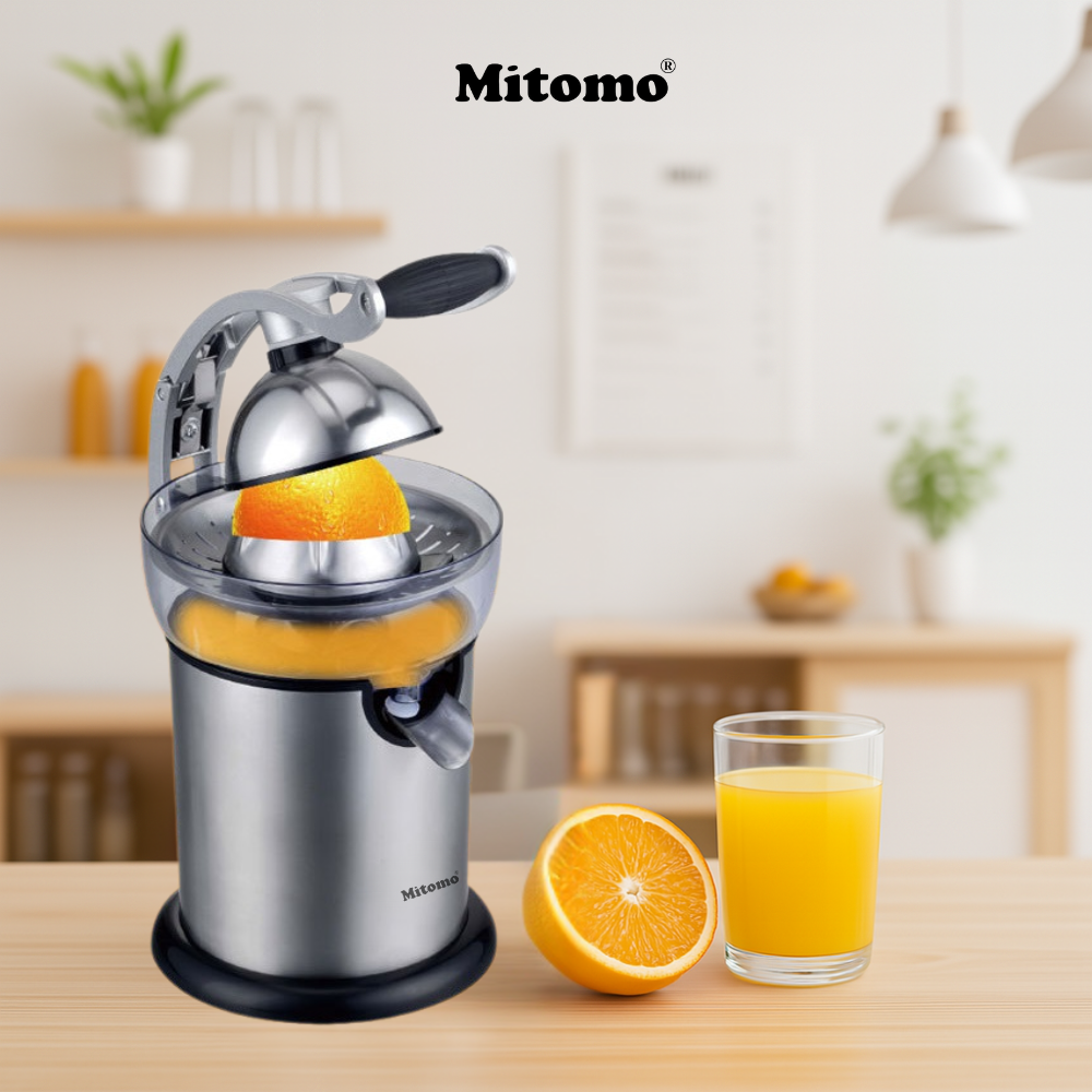 Máy Vắt Cam Mitomo KJ1043 - Ép Kiệt Bã, Không Đắng