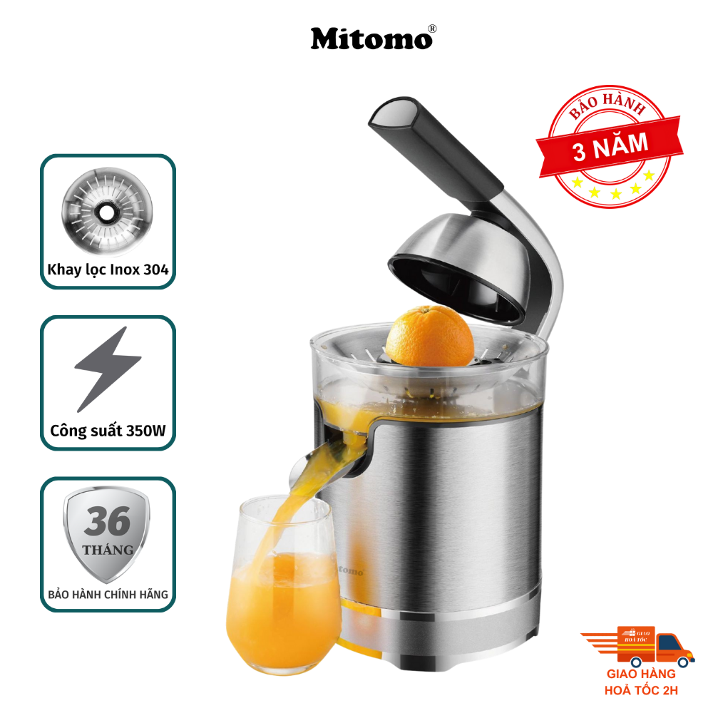 Máy Vắt Cam Mitomo KJ1084 - Công Suất Cao, Ép Kiệt Tự Động
