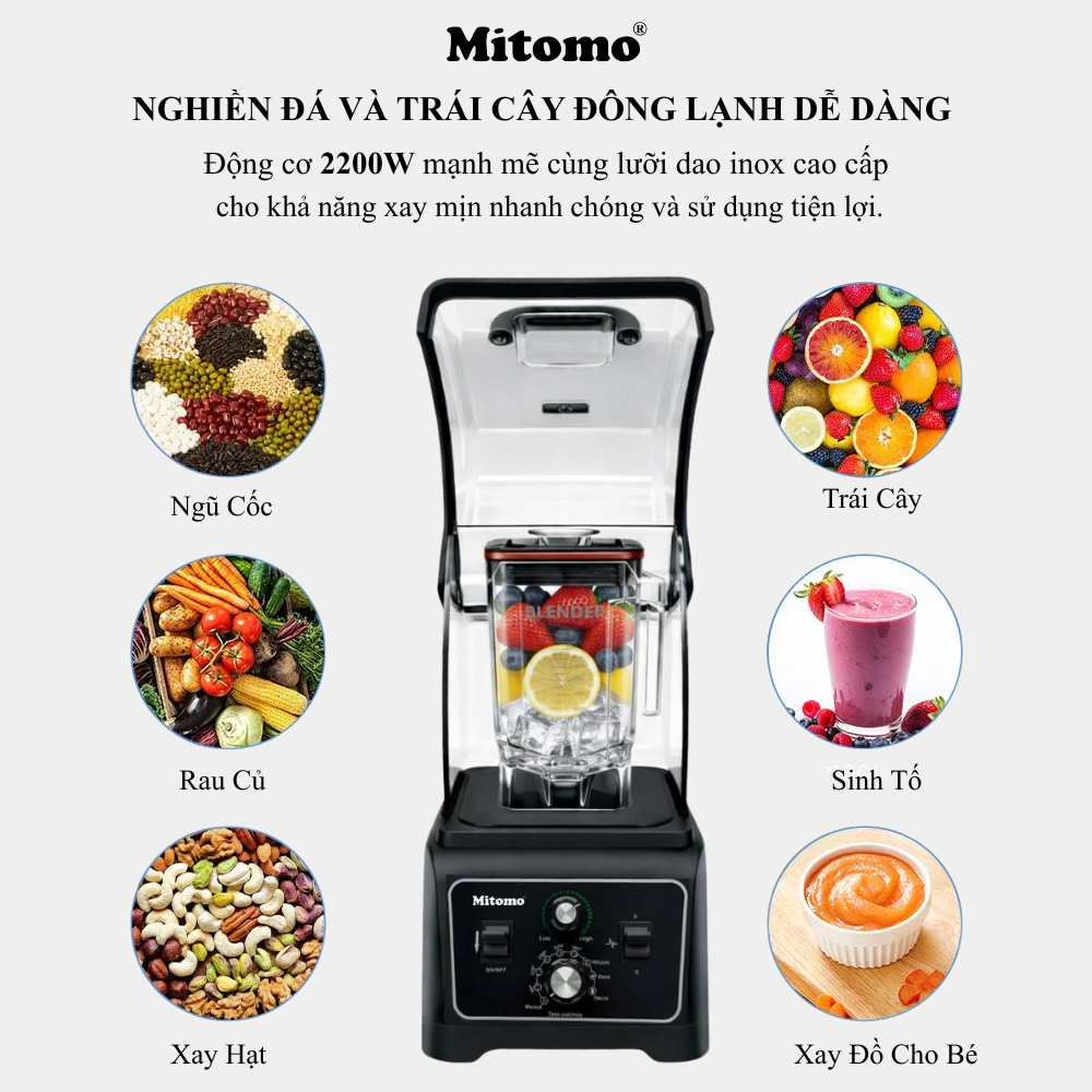 Máy Xay Sinh Tố Công Nghiệp Bản Pro Mitomo ANS–3380B