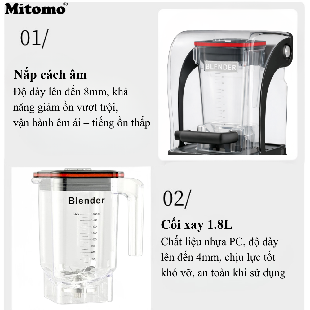 Máy Xay Sinh Tố Công Nghiệp Cao Cấp Mitomo ANS-25801