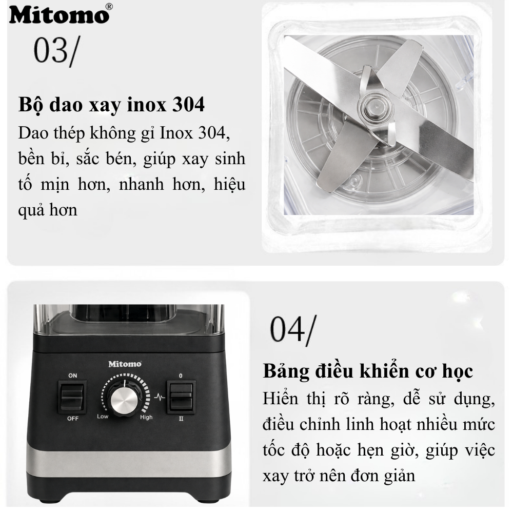 Máy Xay Sinh Tố Công Nghiệp Cao Cấp Mitomo ANS-25801
