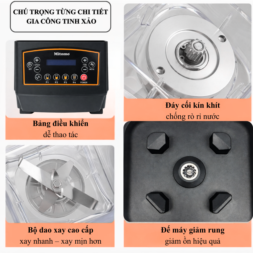 Máy Xay Sinh Tố Điện Tử Cao Cấp Mitomo ANS-2380C