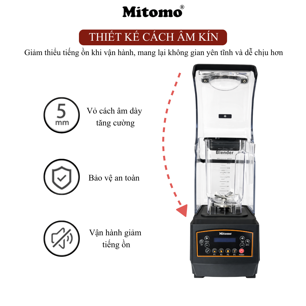 Máy Xay Sinh Tố Điện Tử Cao Cấp Mitomo ANS-2380C