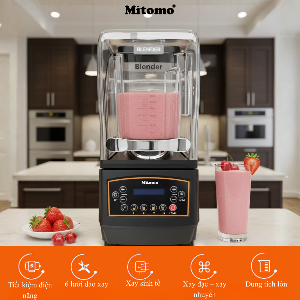 Máy Xay Sinh Tố Điện Tử Cao Cấp Mitomo ANS-2380C
