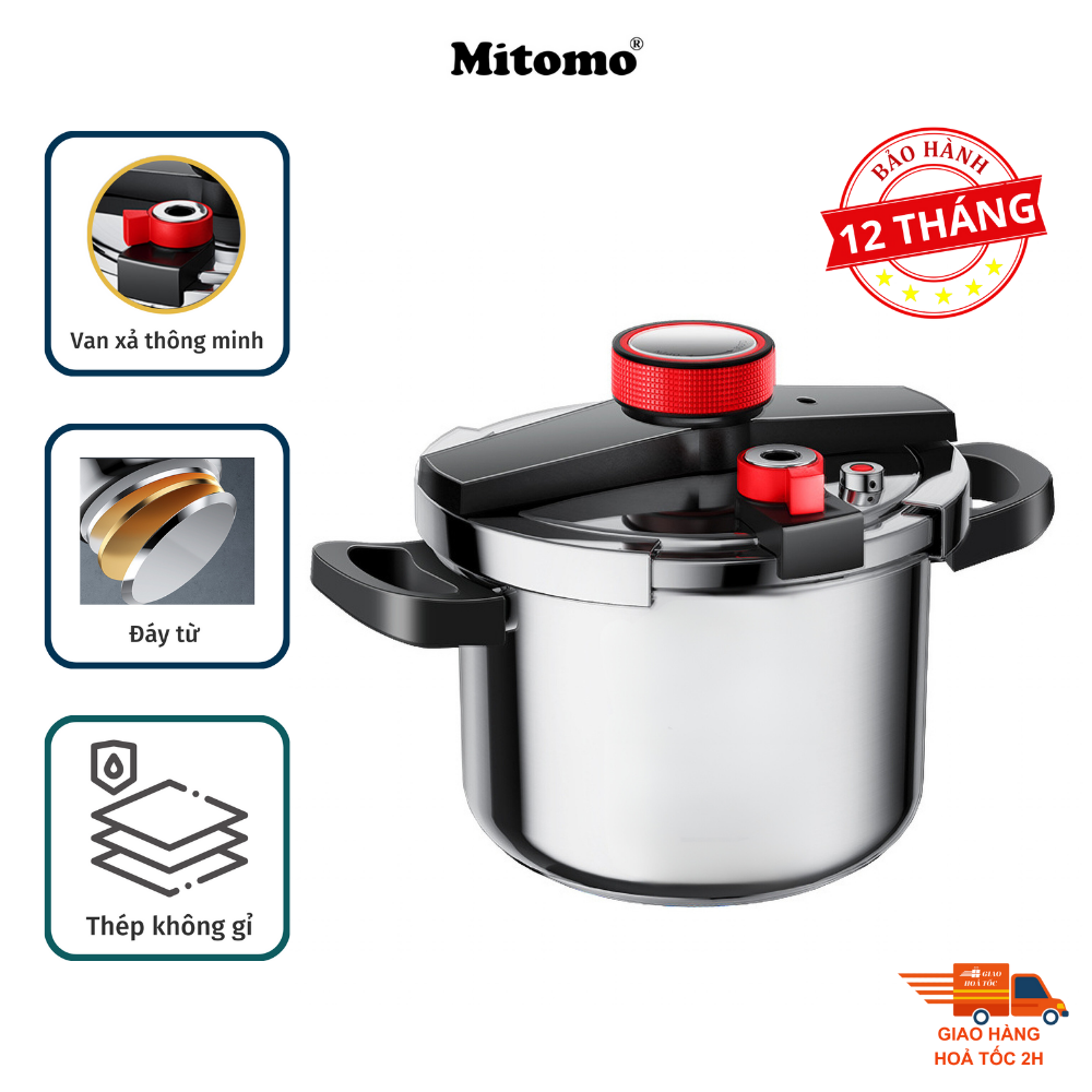 Nồi áp suất inox đáy từ cao cấp Mitomo 304AEU