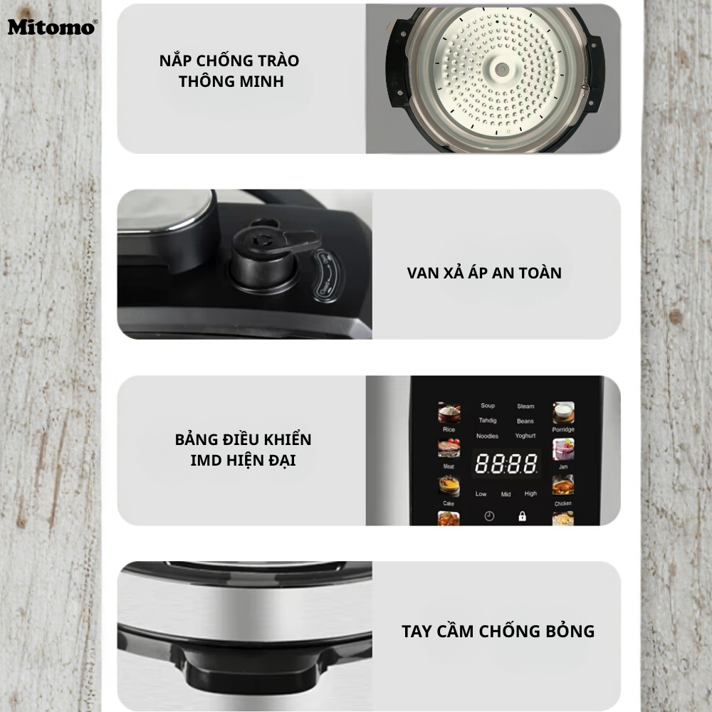 Nồi Áp Suất Điện Đa Năng Mitomo DSP KB5034