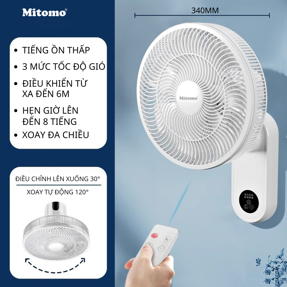 Quạt treo tường điện tử Mitomo FTT-60AEC