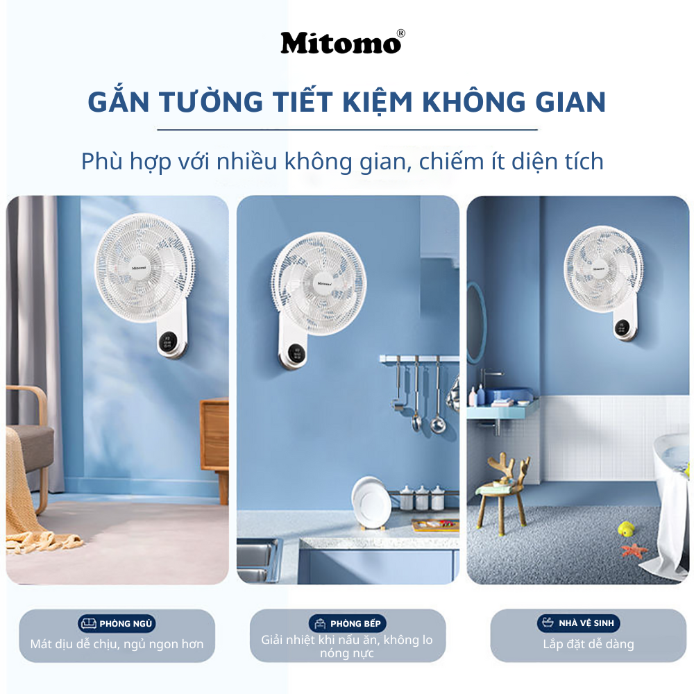 Quạt treo tường điện tử Mitomo FTT-60AEC-D39