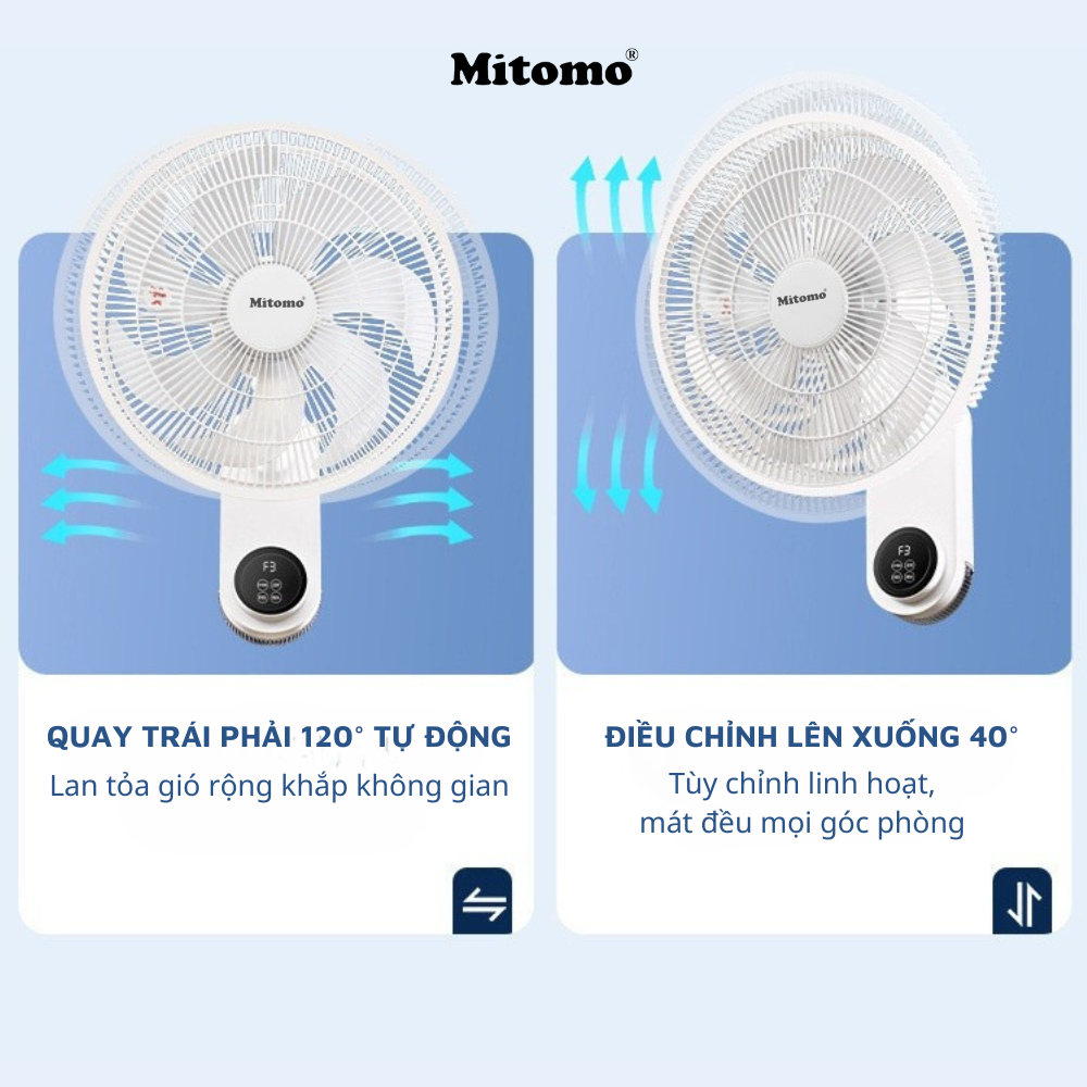 Quạt treo tường điện tử Mitomo FTT-60AEC-D39
