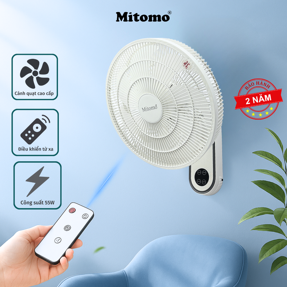 Quạt treo tường điện tử Mitomo FTT-60AEC-D39W