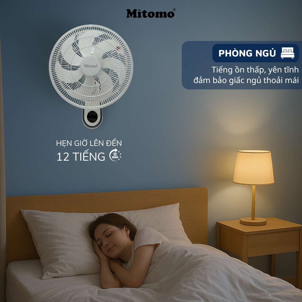 Quạt treo tường điện tử Mitomo FTT-60AEC-D39W