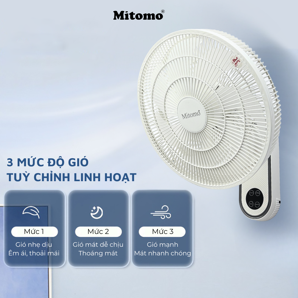 Quạt treo tường điện tử Mitomo FTT-60AEC-D39W