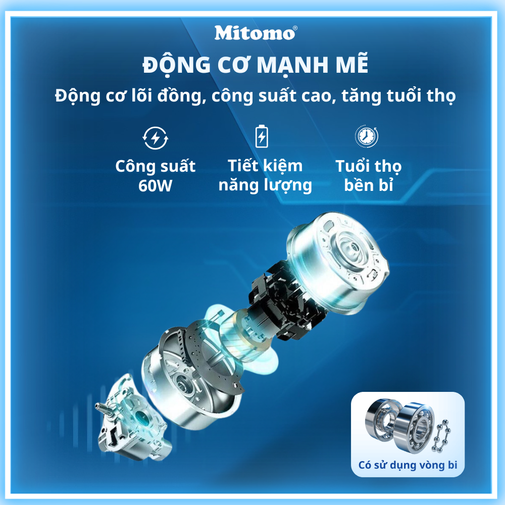 Quạt treo tường điện tử Mitomo FTT-60AEC-D39W