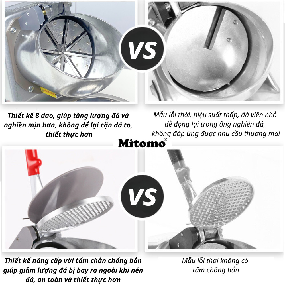 Máy xay đá bào 8 lưỡi dao Mitomo MBD-500MAX