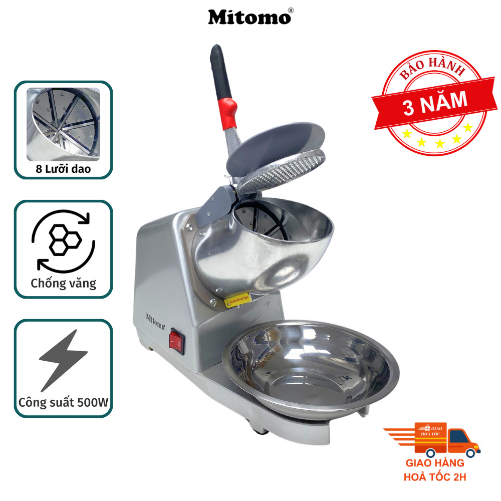 Máy xay đá bào 8 lưỡi dao Mitomo MBD-500MAX