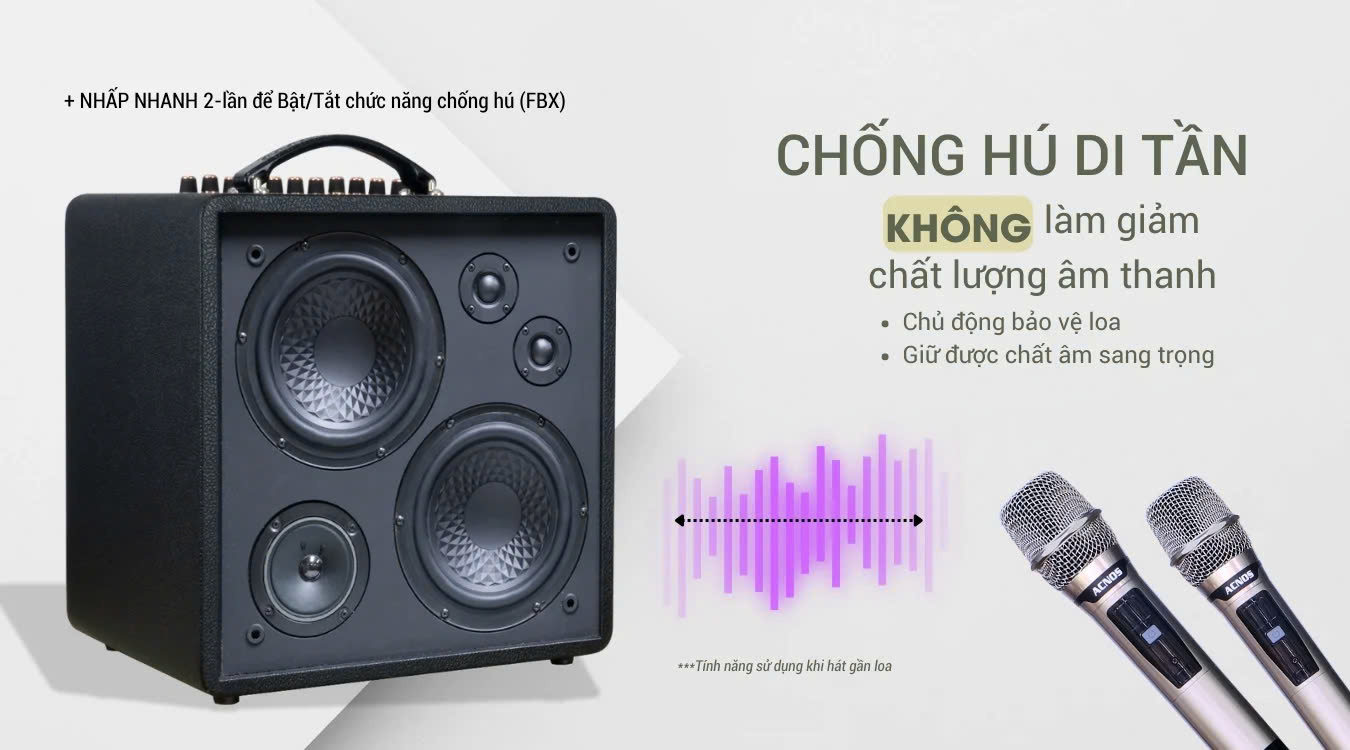 Loa Karaoke ACNOS QUAD 64 Chống Hú Chủ Động