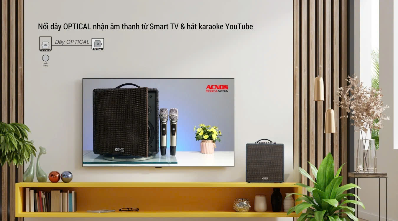 Loa Karaoke ACNOS QUAD 64 Kết Nối Bluetooth 5.0