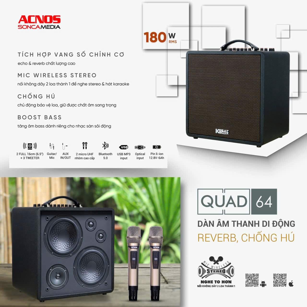 Loa Karaoke ACNOS QUAD 64