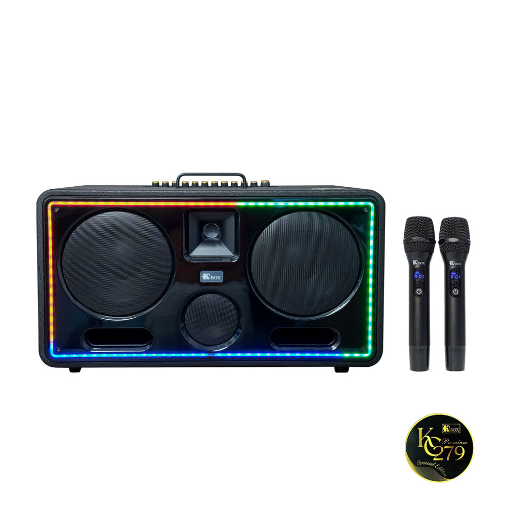 Loa Karaoke KCBOX 279 Premium, Phiên bản mới nhất 2026 micro sạc tiện lợi