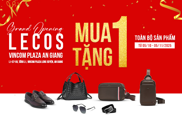 LECOS & ELLY – VINCOM PLAZA LONG XUYÊN, AN GIANG CHÍNH THỨC KHAI TRƯƠNG –  MUA 1 – TẶNG 1 TOÀN BỘ SẢN PHẨM!